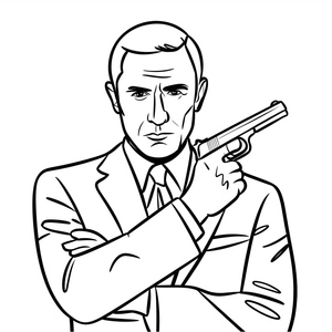 James Bond com uma Pistola