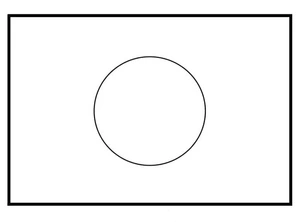 Página para Colorir Resumo da Bandeira do Japão