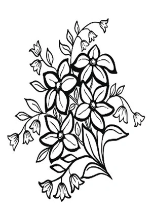 Página para Colorir Bela Floração de Jasmim