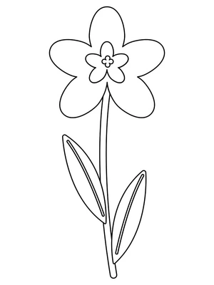 Página para Colorir Flor de Jasmim Fácil