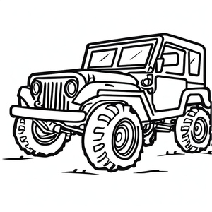Página para Colorir de Jeep