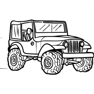 Página para Colorir Jeep Incrível