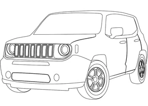 Página para Colorir Página para Colorir: Jeep Infantil