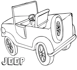 Página para Colorir Página para Colorir de um Jeep