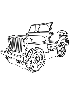 Página para Colorir Jeep Grátis