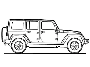 Página para Colorir Página para Colorir de Jeep para Imprimir Grátis