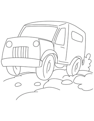Página para Colorir Página para Colorir de Carro Jeep