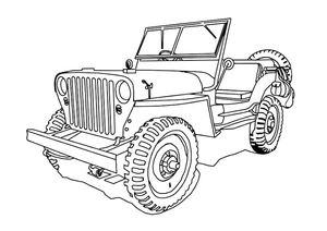 Página para Colorir Jeep CJ