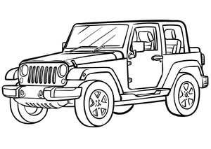 Página para Colorir Página para Colorir de Jeep