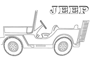 Página para Colorir Jeep Comanche