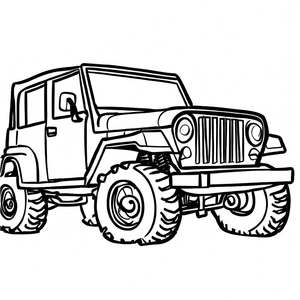 Página para Colorir Veículo Jeep
