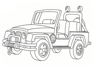 Página para Colorir Página para Colorir de Jeep para Imprimir
