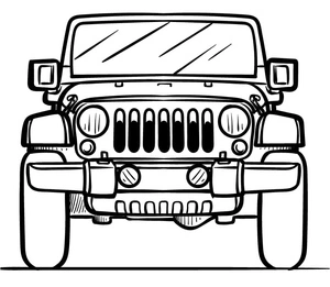 Página para Colorir Página para Colorir de Jeep para Imprimir