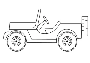 Página para Colorir Jeep Simples