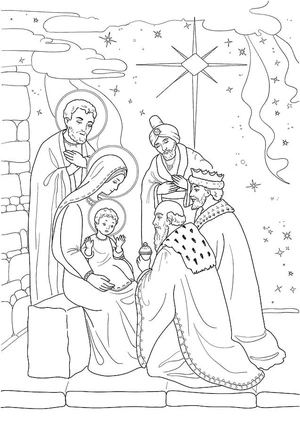 Página para Colorir Página para Colorir do Menino Jesus