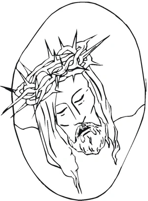 Página para Colorir Rosto de Jesus