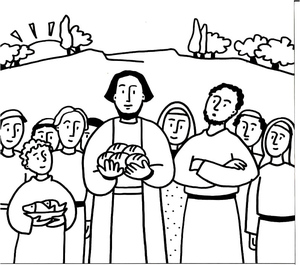 Alimentação dos 5.000 por Jesus