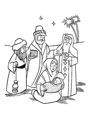 Página para Colorir Imagem do Menino Jesus