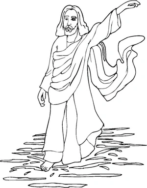 Página para Colorir Imagem de Jesus disponível gratuitamente