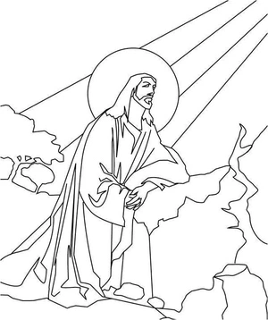 Página para Colorir Página para Colorir de Jesus para Imprimir