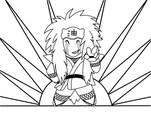 Página para Colorir Adorável Jiraiya