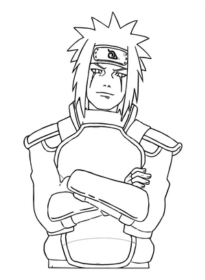 Página para Colorir Jiraiya, o Magnífico