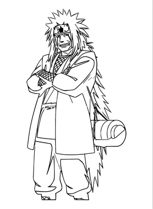 Página para Colorir Jiraiya Alegre