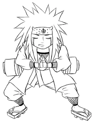 Página para Colorir Pequeno Jiraiya