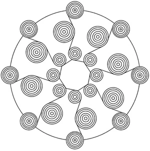 Página para Colorir Caleidoscópio Artístico