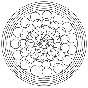 Página para Colorir Design Caleidoscópio 1