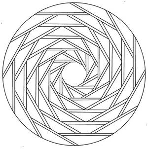 Página para Colorir Caleidoscópio Número 2