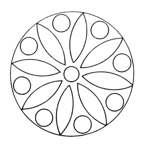 Página para Colorir Caleidoscópio Infantil