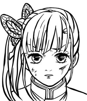 Página para Colorir Página para Colorir: Kanao Tsuyuri de Demon Slayer