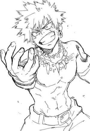 Página para Colorir Katsuki Bakugo - Simplesmente Incrível!