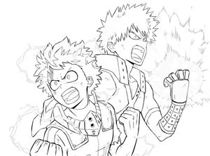 Midoriya e Katsuki Bakugo