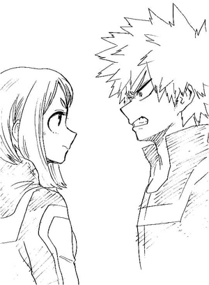 Ochaco Uraraka e Katsuki Bakugo