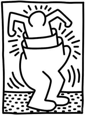 Personagem Copo por Keith Haring