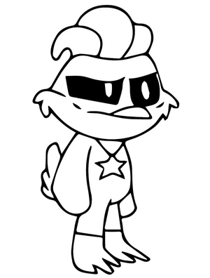 Página para Colorir Divertido KickinChicken