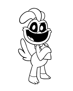 Galinha Brava sorrindo, página para colorir fácil GalinhaChutadora, grátis para imprimir