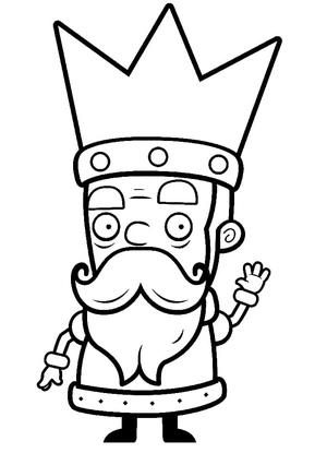 Página para Colorir Um Rei Bobo