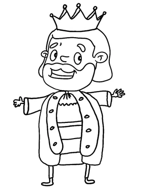 Página para Colorir Reizinho Bobo