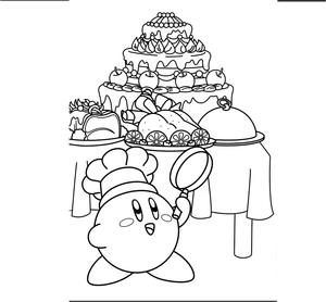 Página para Colorir Foto do Kirby