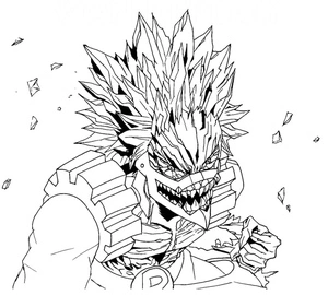 Página para Colorir Incrível Kirishima