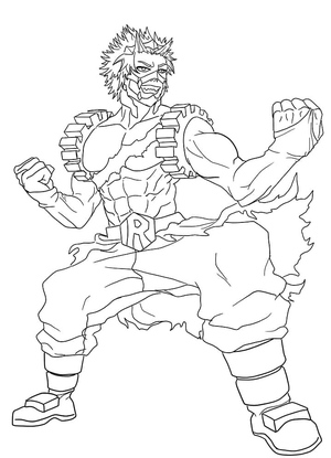 Página para Colorir do Eijiro Kirishima