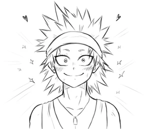 Página para Colorir Kirishima Sorridente