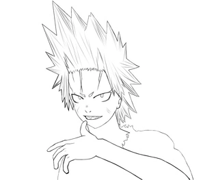 Página para Colorir Kirishima de My Hero Academia
