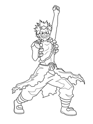 Página para Colorir Kirishima Grátis para Imprimir