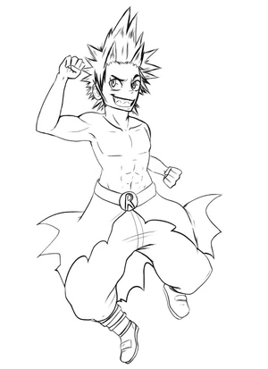 Página para Colorir Red Riot em My Hero Academia