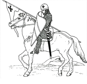 Página para Colorir de Cavaleiro