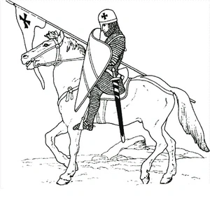 Página para Colorir Página para Colorir de Cavaleiro